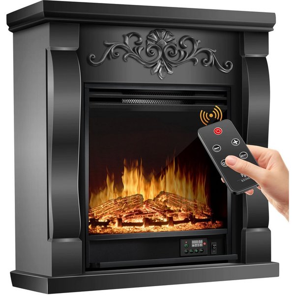 KESSER Elektrokamin, Elektrokamin Standkamin Kamin elektrisch mit LED 3D-Flamme