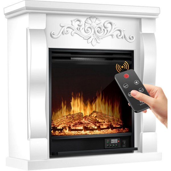 KESSER Elektrokamin, Elektrokamin Standkamin Kamin elektrisch mit LED 3D-Flamme