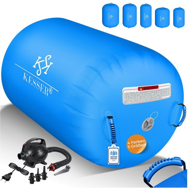 KESSER Gymnastikmatte, Aufblasbare Air Roll Airtrack, Gymnastik-Rolle inkl. Tragetasche