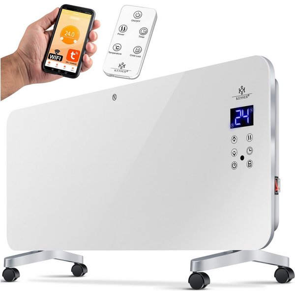 KESSER Heizgerät, 2000 W, Elektro Glasheizung Konvektor Elektroheizung Heizung