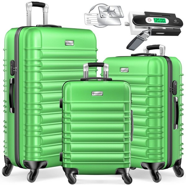 KESSER Kofferset, 4 Rollen, 3tlg. Hartschalenkofferset Hartschalenkoffer Reisekoffer Set