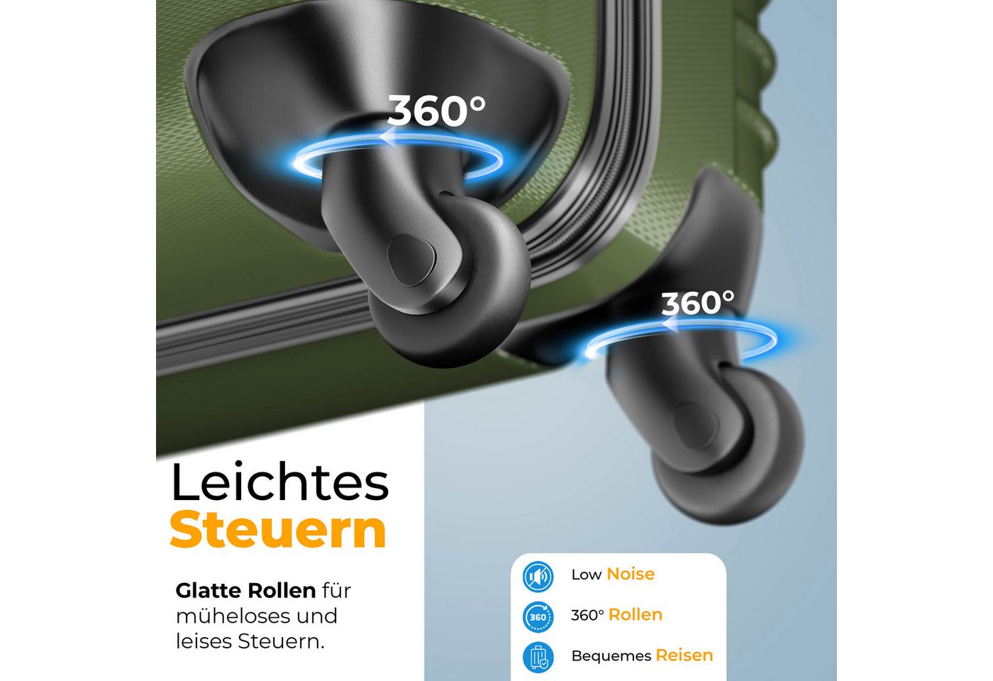 KESSER Kofferset, 4 Rollen, 3tlg. Hartschalenkofferset Hartschalenkoffer Reisekoffer Set – Bild 4 von 5