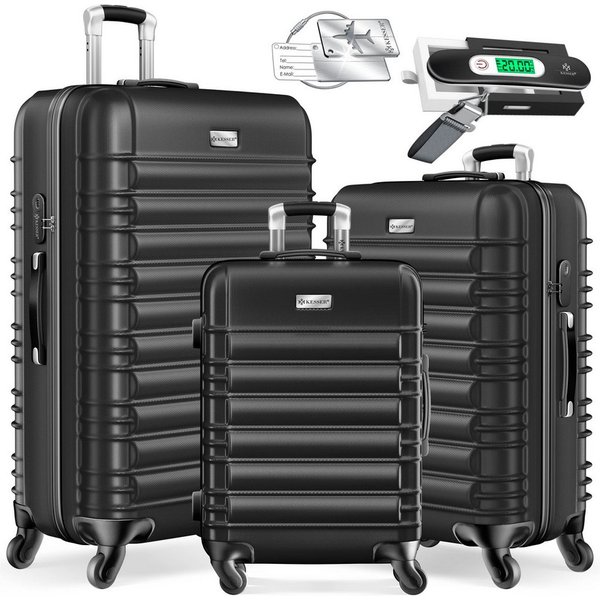 KESSER Kofferset, 4 Rollen, 3tlg. Hartschalenkofferset Hartschalenkoffer Reisekoffer Set