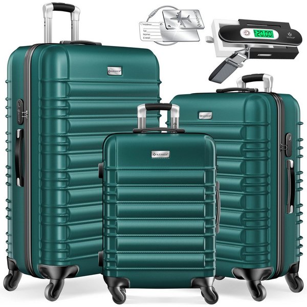 KESSER Kofferset, 4 Rollen, 3tlg. Hartschalenkofferset Hartschalenkoffer Reisekoffer Set