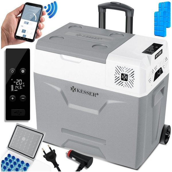 KESSER Kühlbox, 50 l, Kompressor Kühlbox elektrisch Gefrierbox, Mit APP-Steuerung