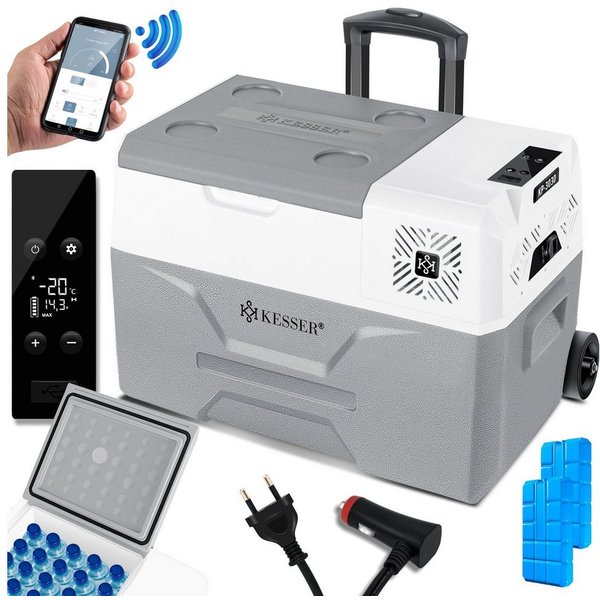 KESSER Kühlbox, 30 l, Kompressor Kühlbox elektrisch Gefrierbox, Mit APP-Steuerung