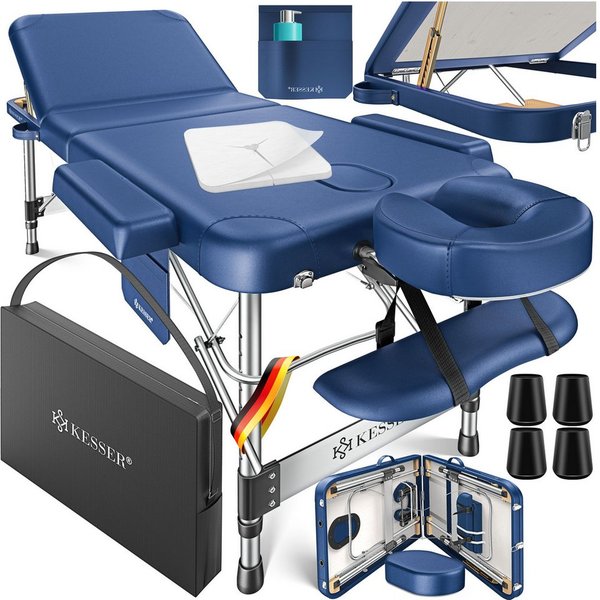 KESSER Massageliege, 3 Zonen Kosmetikliege klappbar & höhenverstellbar mobile Massagebett