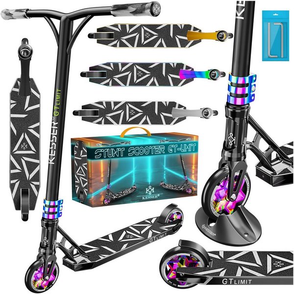 KESSER Scooter, Stuntscooter GT-Limit 360° Lenkung Funscooter Kickscooter Tretroller