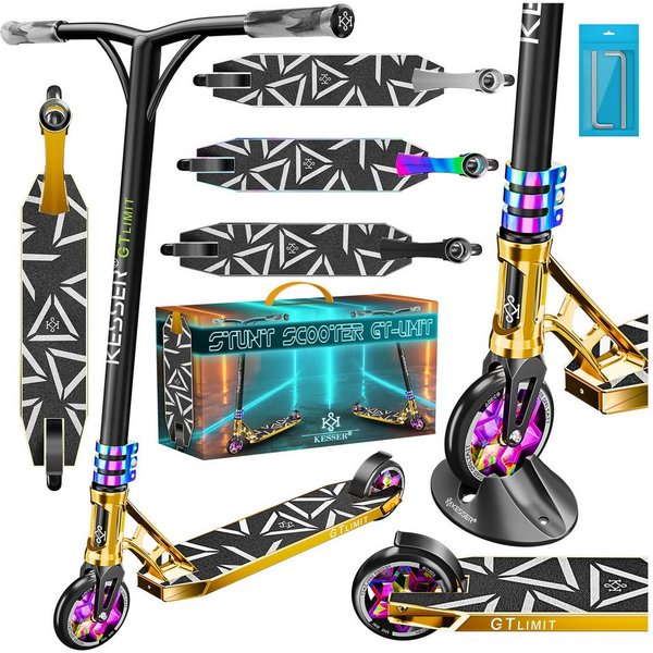 KESSER Scooter, Stuntscooter GT-Limit 360° Lenkung Funscooter Kickscooter Tretroller