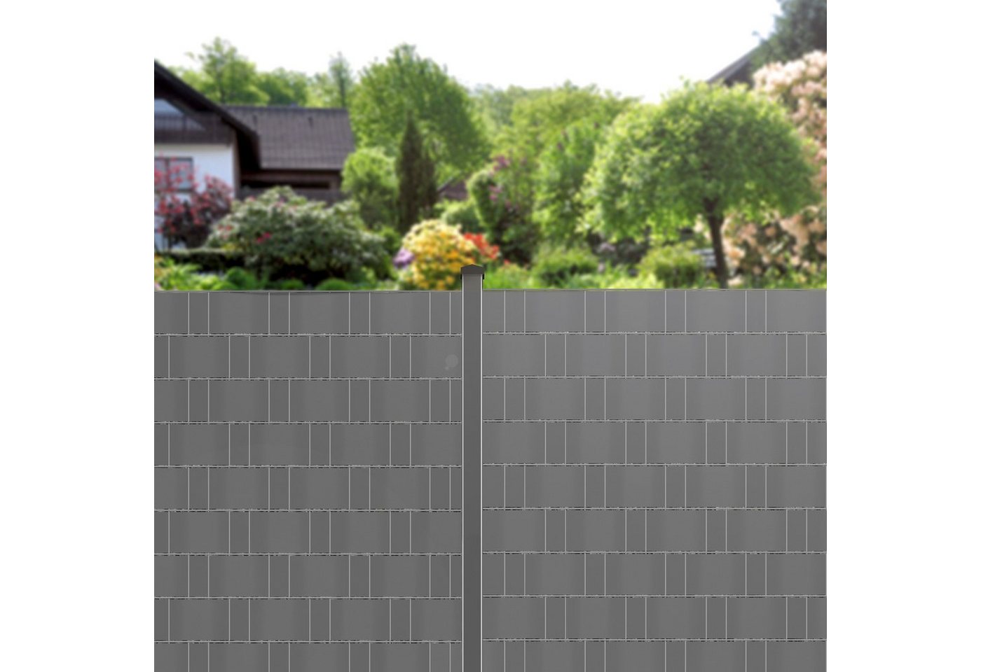 KESSER Sichtschutzstreifen, PVC Sichtschutzstreifen Sichtschutz Rolle Doppelstabmatten – Bild 4 von 5