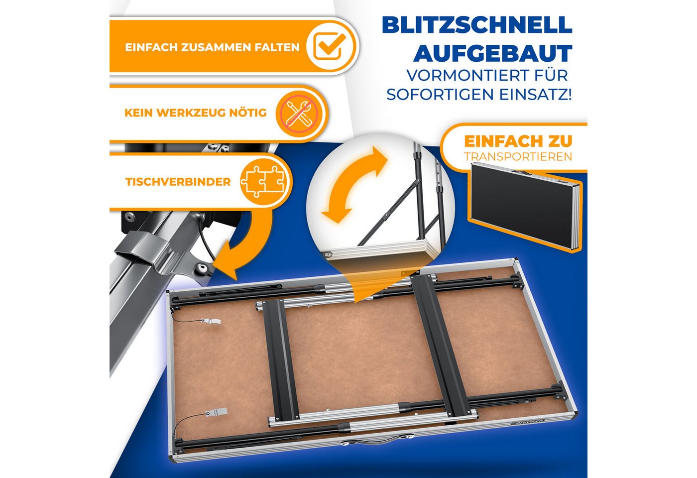 KESSER Tapeziertisch, Multifunktionstisch Profi 3- teilig, 100 60 cm – Bild 3 von 5