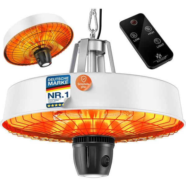 KESSER Terrassenstrahler, Deckenheizstrahler Heizpilz Infrarot-Heizstrahler 2500W