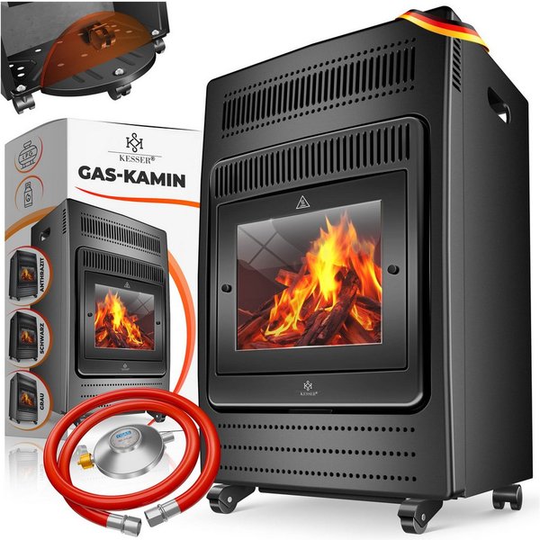 KESSER Terrassenstrahler, 3400 W, Gasheizer Gasheizofen Heizstrahler 3,4 kW Gas Kamin