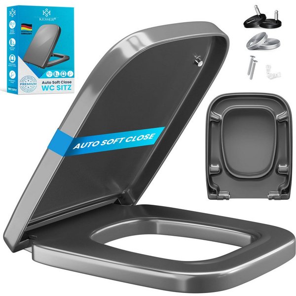 KESSER WC-Sitz, Toilettendeckel mit Absenkautomatik & Softclose aus Duroplast