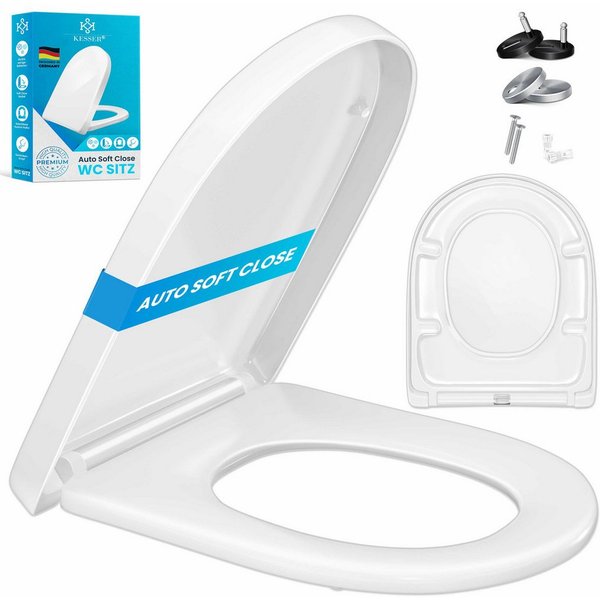 KESSER WC-Sitz, Toilettendeckel mit Absenkautomatik & Softclose aus Duroplast