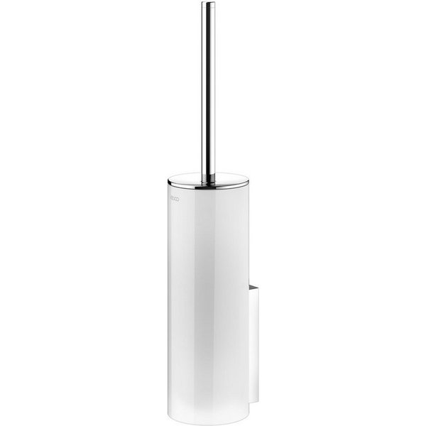 Keuco WC-Garnitur Edition 400 mit Bürste und Kristallglas-Gehäuse, Wandhalterung aus Metall, verchromt, Made in Germany, Wandmontage
