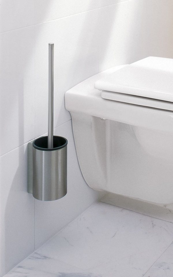 Keuco WC-Garnitur Plan mit Metallgehäuse, verchromt, mit Kunststoffeinsatz schwarz, Made in Germany, Wandmontage – Bild 3 von 4