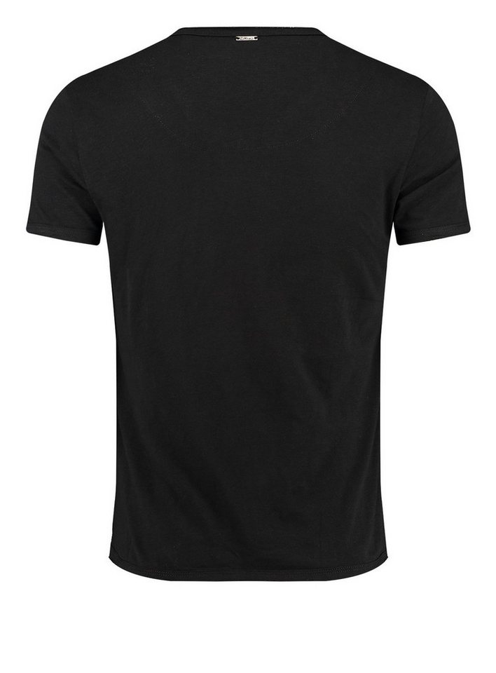 Key Largo T-Shirt Water vintage Look uni Basic MT00780 V-Ausschnitt unifarben kurzarm slim fit – Bild 3 von 5