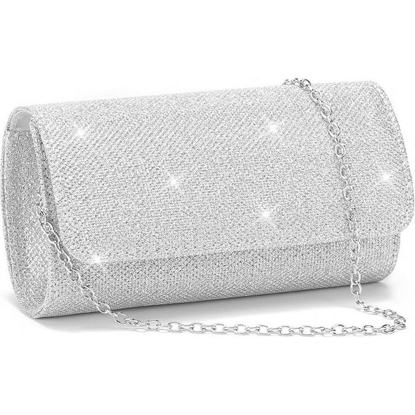 Keyura Abendtasche Damen Clutch Glitzer Abendtasche mit Abnehmbarer Kette (Elegante Kettentasche Crossbody Schultertasche, für Hochzeit, Party, Date, Ball, Fest