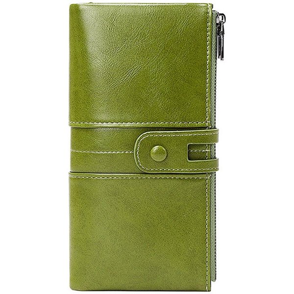Keyura Geldbörse Geldbörse Damen, viele Kartenfächer, große Vintage Leder Geldbörse (Geldbeutel Damen, weiches Leder, RFID Schutz, Handyfach, Portemonnaie im La