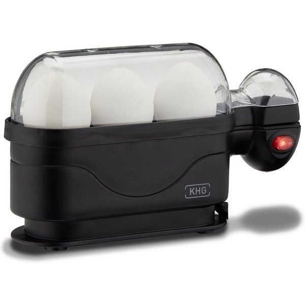 KHG Eierkocher für bis zu 3 Eier, inkl. Messbecher mit Nadel, Anzahl Eier: 3 St., 380 W, Aluminiumheizplatte, inkl. Kabelaufwicklung