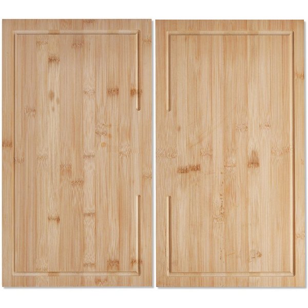 KHG Herd-Abdeckplatte Bambus 2er-Set je 50x28 cm Holz braun, Bambus, (2 tlg)