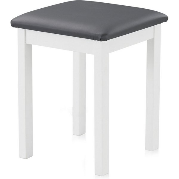 KHG Hocker Polsterhocker für eine Person, Landhausstil, bis 110 kg belastbar, Platzsparend, Gepolstert, Massivholz Buche