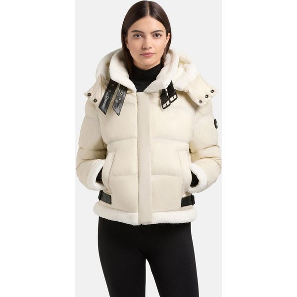 khujo Winterjacke Nessie2 Gefütterte Steppjacke mit Plüschdetails und Kapuze