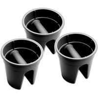KHW Balkonkasten »Flowerclip«, 3er Set (Anthrazit)