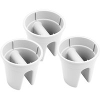 KHW Balkonkasten »Flowerclip«, 3er Set (Weiß)