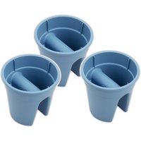 KHW Balkonkasten »Flowerclip«, 3er Set (meerblau)