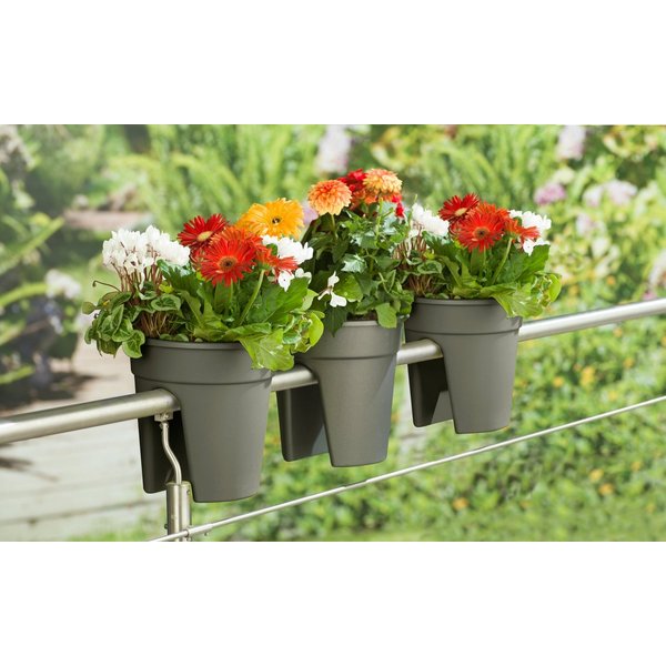 KHW Balkonkasten Flowerclip (Set, 3 St), ØxH: 27x27,5 cm