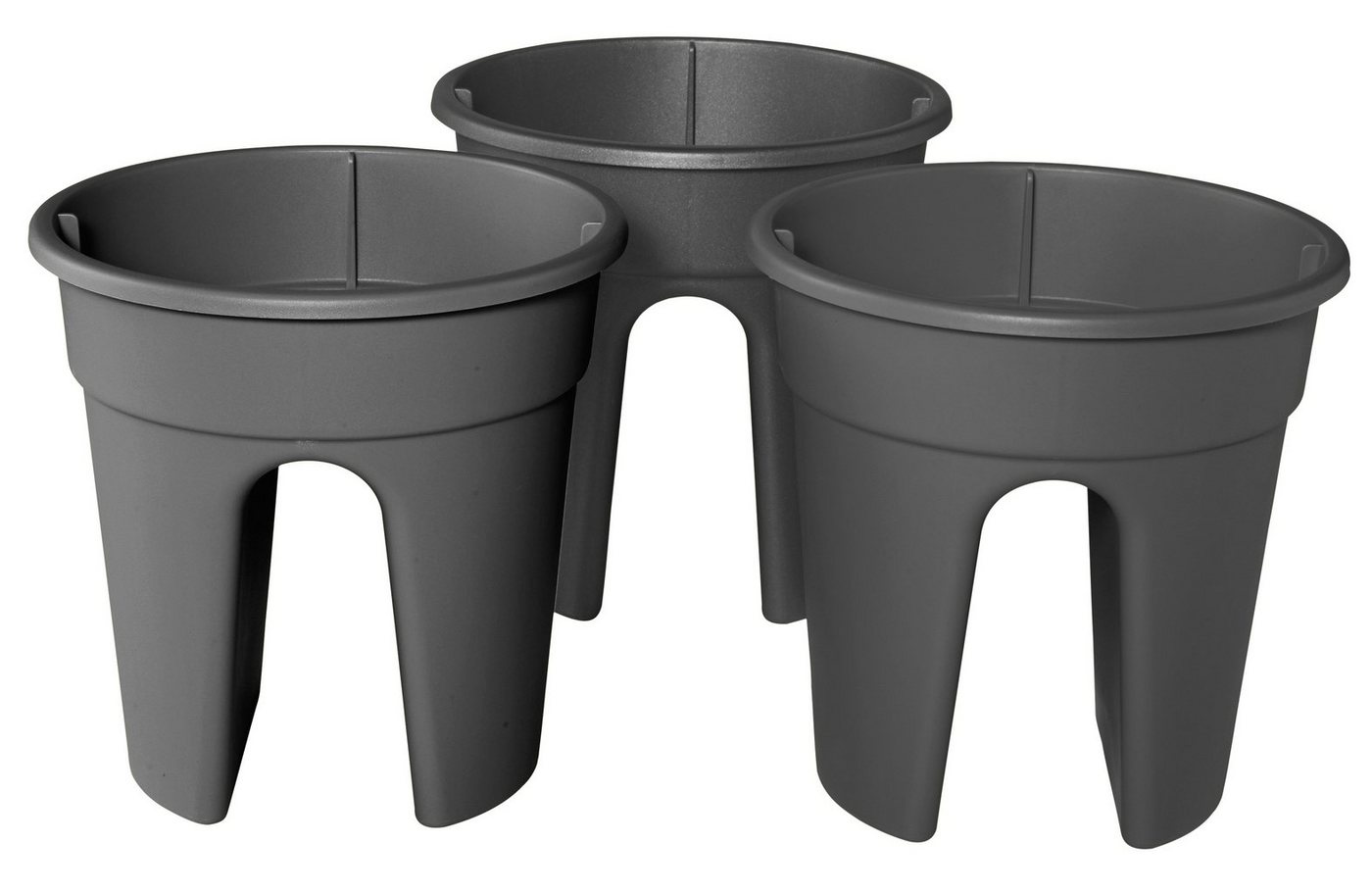 KHW Balkonkasten Flowerclip (Set, 3 St), ØxH: 27x27,5 cm – Bild 2 von 5
