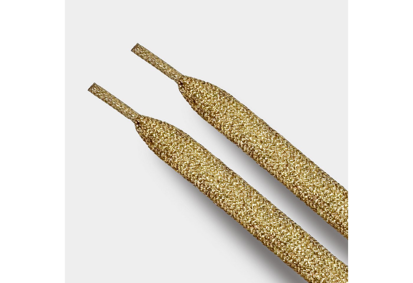 Kicksarchive Schnürsenkel Flache Glitzer Schnürsenkel Glitter Laces Kostüm Silber Bunt Weiß 8mm – Bild 3 von 3