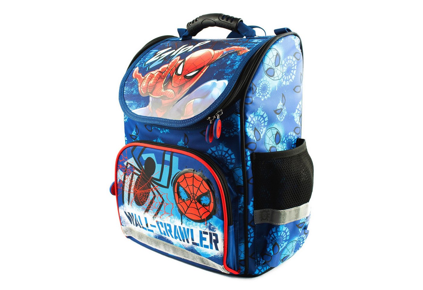 KiddiBex Schulranzen Spiderman 5tlg. oder 13tlg. (Set, 13-tlg., Schultüte, Mäppchen-Set, Trinkflasche, 3 Snack-Boxen, Sporttasche), Jungen 1. Klasse - Grundschu – Bild 3 von 5