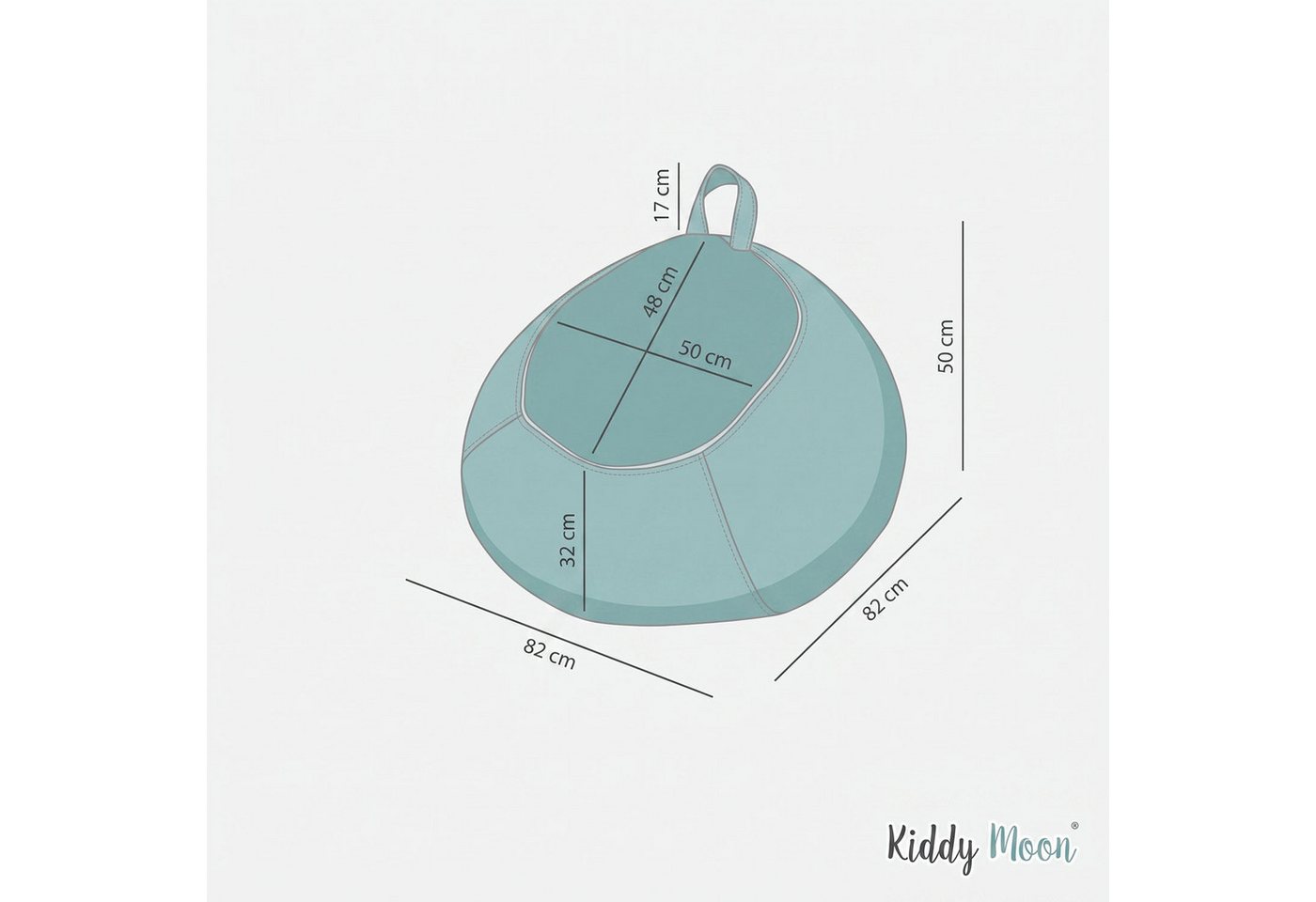 KiddyMoon Kindersessel KM-BAG-EM – Bild 4 von 5