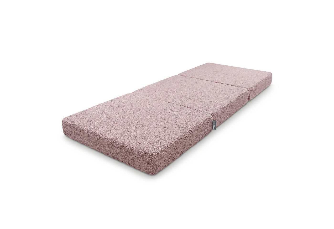 Klappmatratze KMM-1650, KiddyMoon, 10.0 cm hoch, (Teddy-Bezug), Kindermöbel aus Schaumstoff mit Teddy-Plüsch – Bild 3 von 5