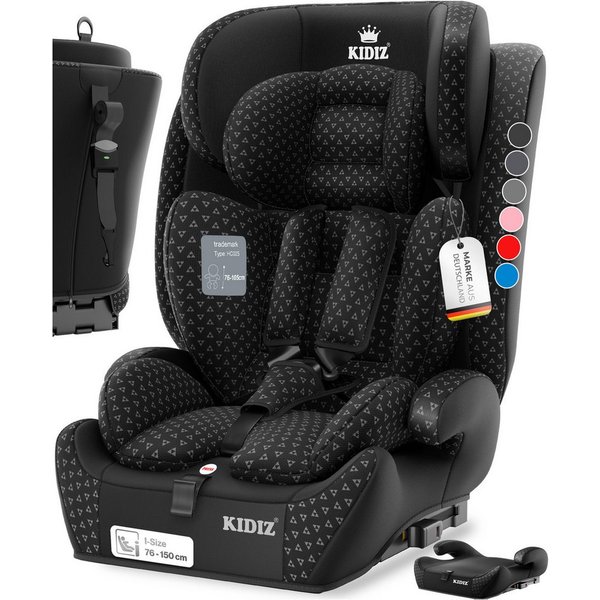 KIDIZ Autokindersitz, Kinderautositz Isofix 1-12 Jahre, Mitwachsend, Gruppe 1+2+3, 9-36 kg