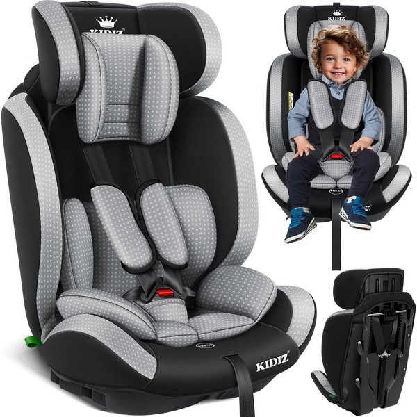 KIDIZ Autokindersitz, Kinderautositz 1-12 Jahre, Mitwachsend, Gruppe 1+2+3, 9-36 kg Autositz