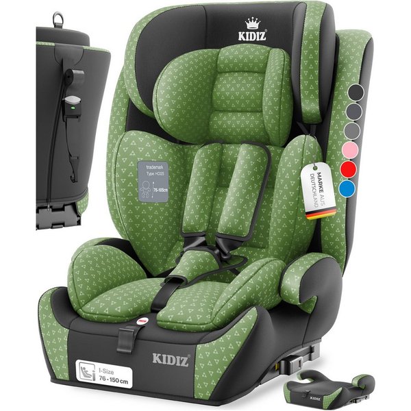 KIDIZ Autokindersitz, Kinderautositz Isofix 1-12 Jahre, Mitwachsend, Gruppe 1+2+3, 9-36 kg