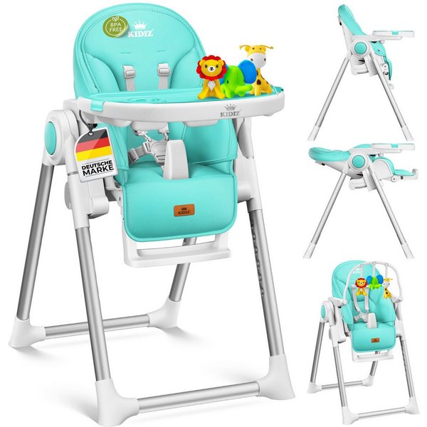 KIDIZ Kinderklappstuhl, 3in1 Kinderstuhl inkl. Spielbügel Babyliege