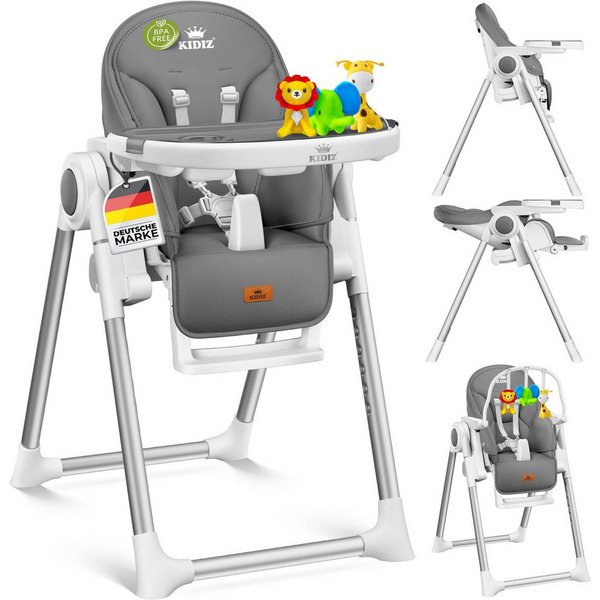 KIDIZ Kinderklappstuhl, 3in1 Kinderstuhl inkl. Spielbügel Babyliege