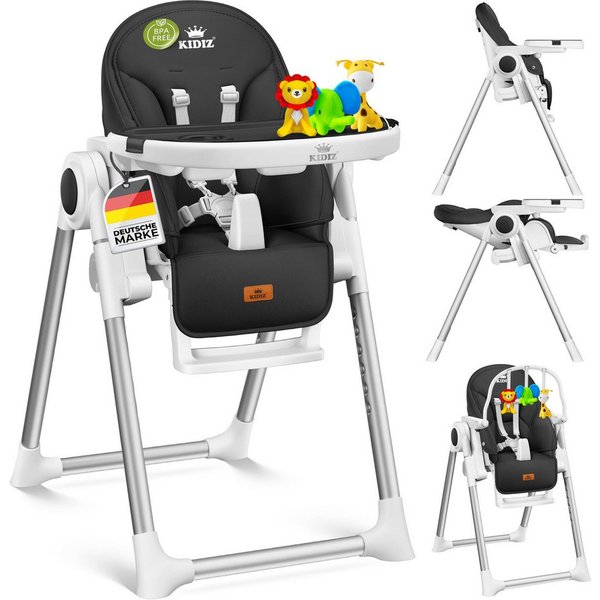 KIDIZ Kinderklappstuhl, 3in1 Kinderstuhl inkl. Spielbügel Babyliege