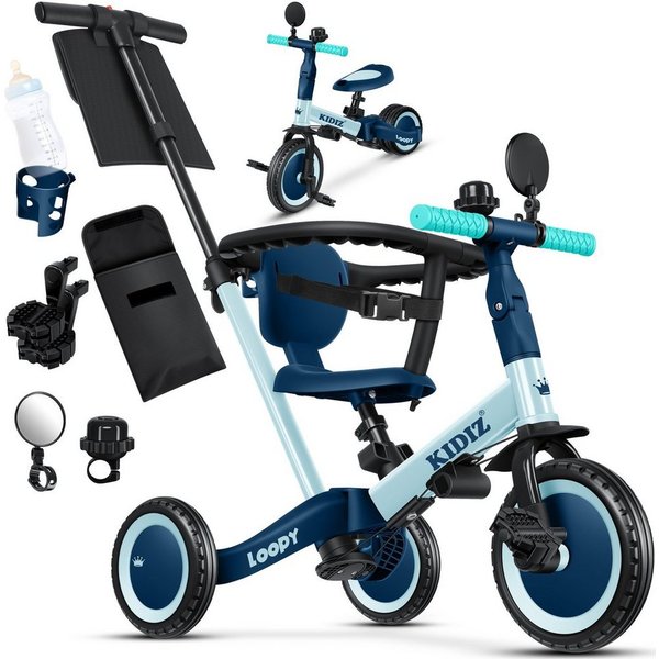 KIDIZ Laufrad, 6in1 Dreirad Loopy Laufräder Lauffahrrad Kinderdreirad