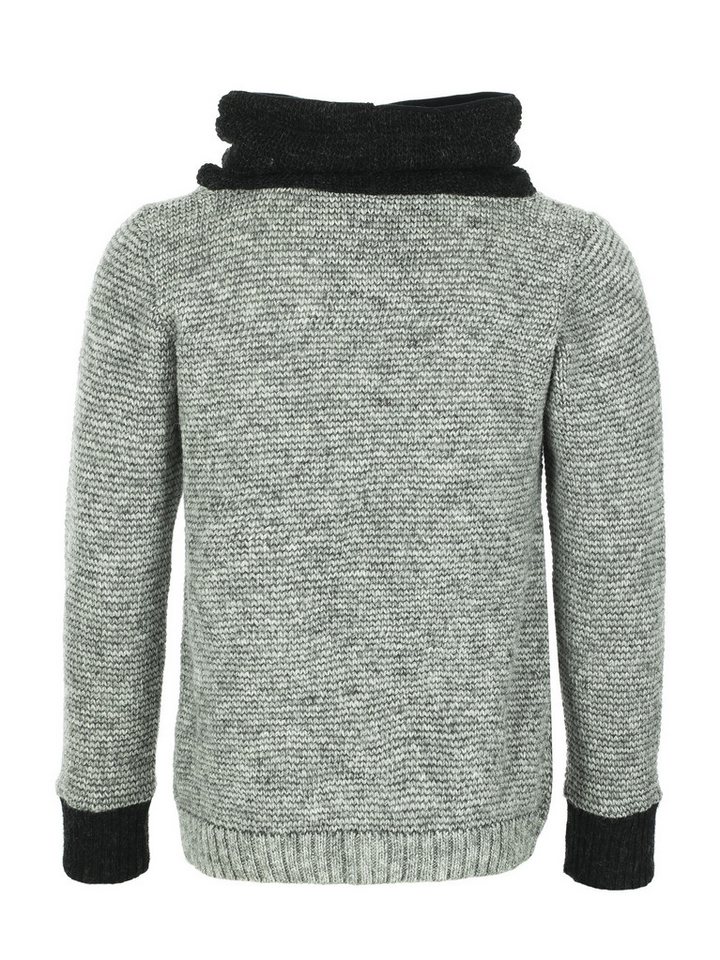KIDKA Wollpullover - Isländischer Hochkragenpullover für Damen / Herren - Farbe grau - Isländische Schurwolle ist warm, atmungsaktiv, leicht, kann pieksen – Bild 4 von 4