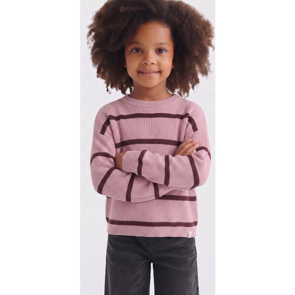 KIDS ONLY Strickpullover KMGFRANCA LIFE SHORT LS STRIPE KNT NOOS Viskosemischung, loose fit