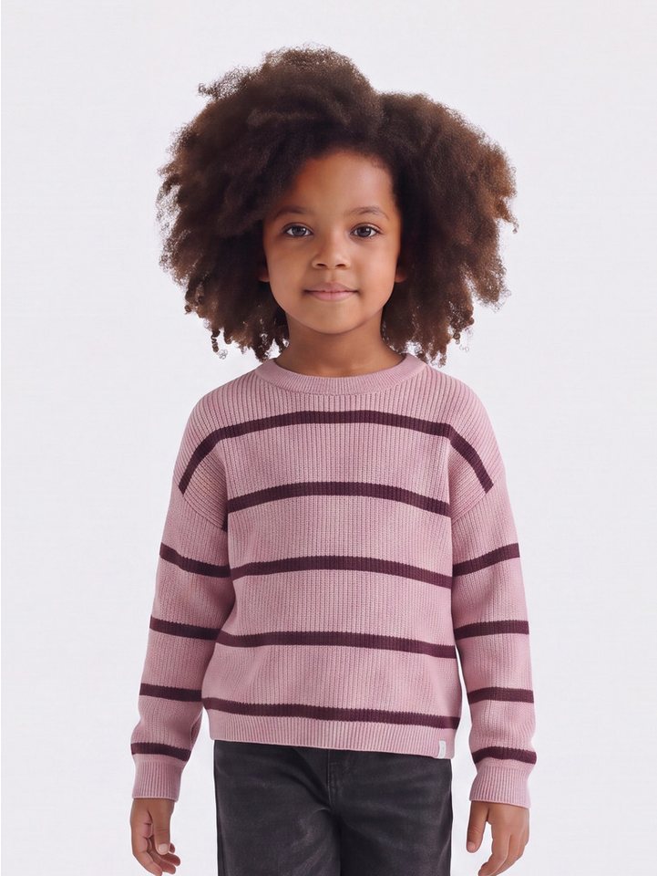 KIDS ONLY Strickpullover KMGFRANCA LIFE SHORT LS STRIPE KNT NOOS Viskosemischung, loose fit – Bild 2 von 5