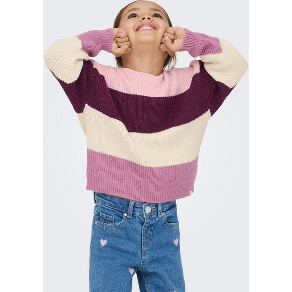KIDS ONLY Strickpullover KMGSANDY L/S STRIPE PULLOVER KNT NOOS Viskosemischung, regular fit