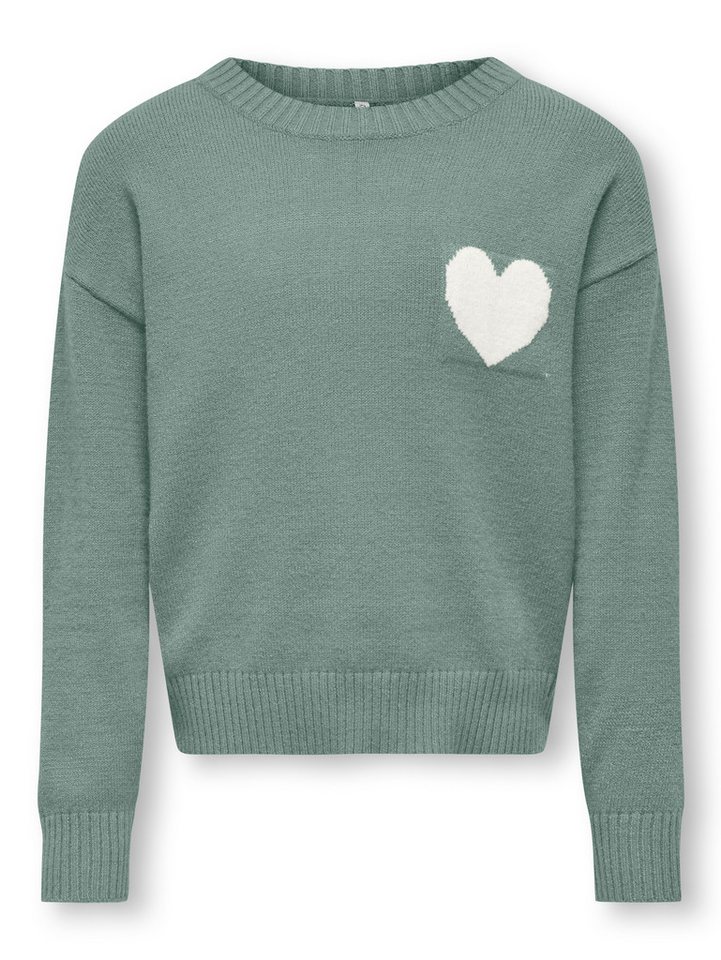 KIDS ONLY Strickpullover KOGLEVA LS HEART O-NECK CS KNT mit kleinem Herzen-Motiv auf der Brust – Bild 2 von 5
