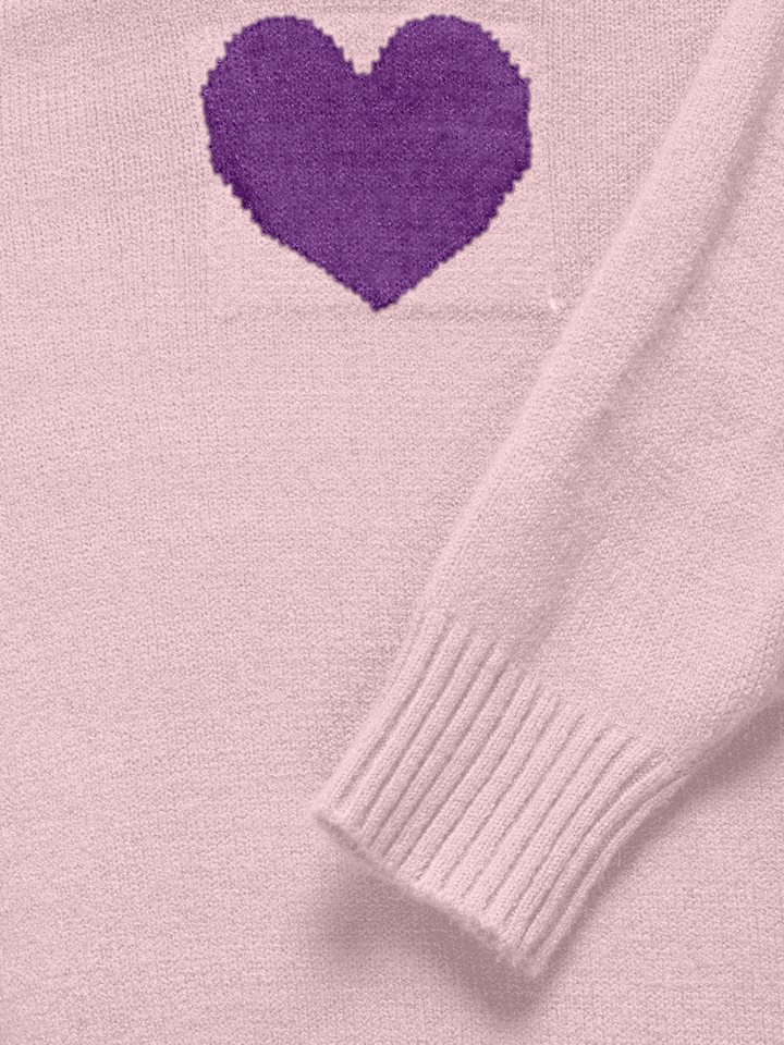 KIDS ONLY Strickpullover KOGLEVA LS HEART O-NECK CS KNT mit kleinem Herzen-Motiv auf der Brust – Bild 5 von 5